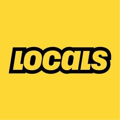 Bold black text 'LOCALS' on a bright yellow background.