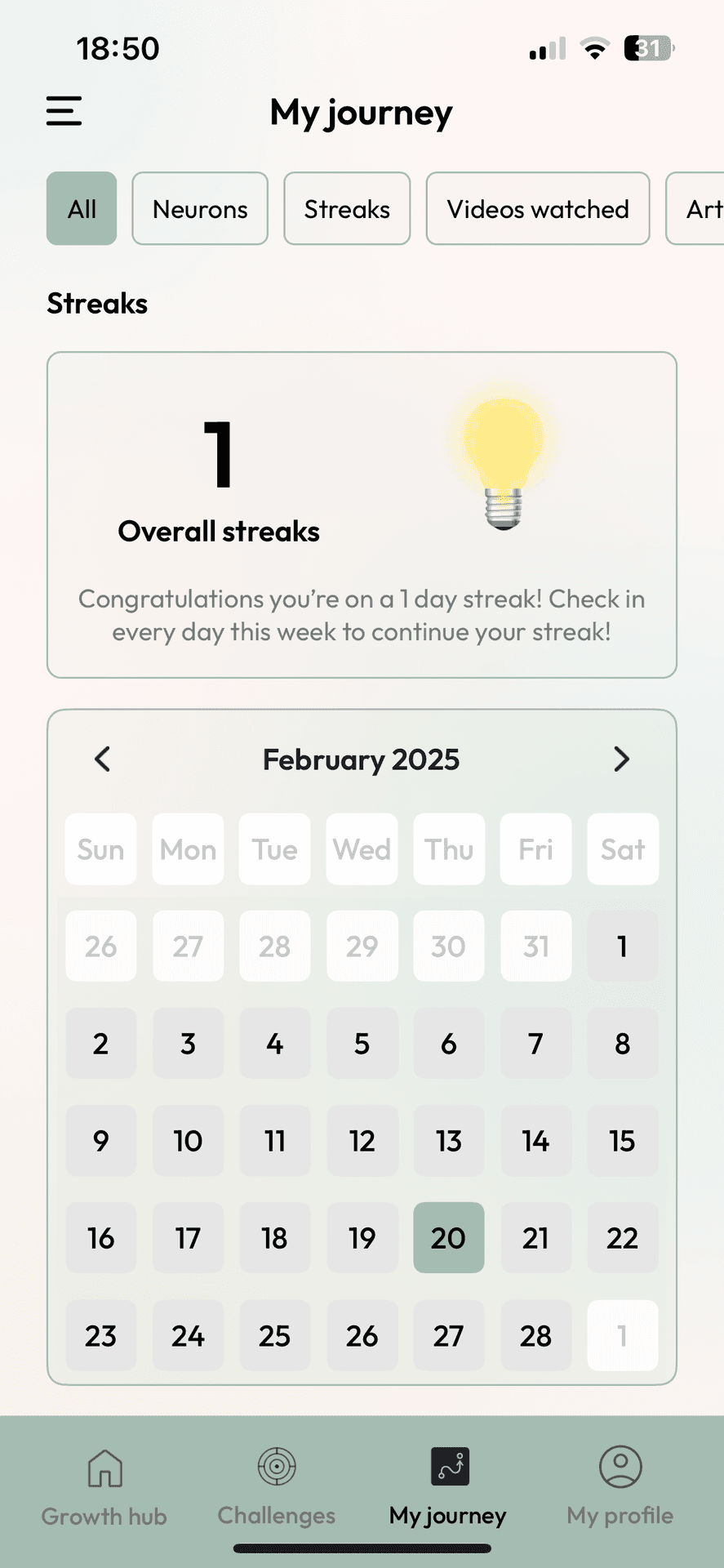 Maintain your daily streak